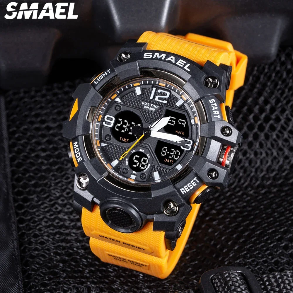 SMAEL 8008 Electronic Watch Outdoor Sports Alarm Clock Time Reporting Swimming Waterproof Electronic Watch 4