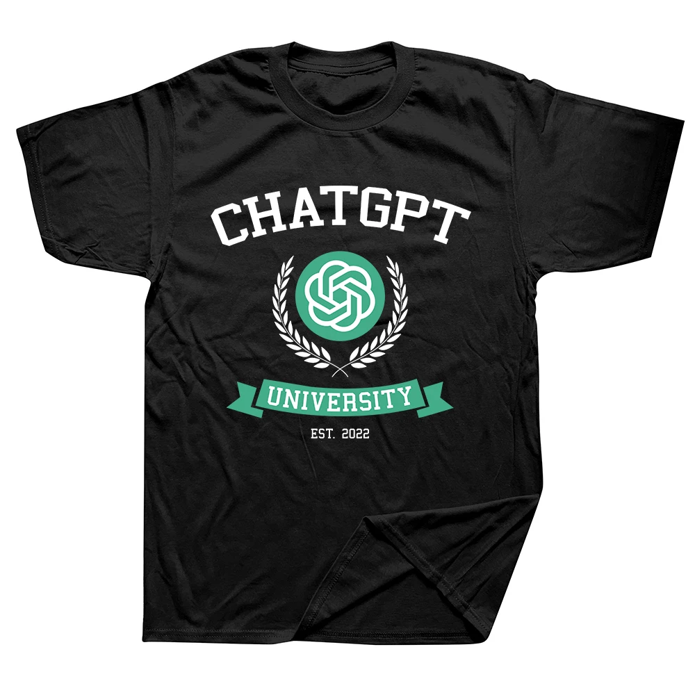 ChatGPT University Code Chat GPT Entwickler Programmierer Coder Kunstwerk Kreative Grafiken Unisex Oberteile Think Less Letters T-Shirts