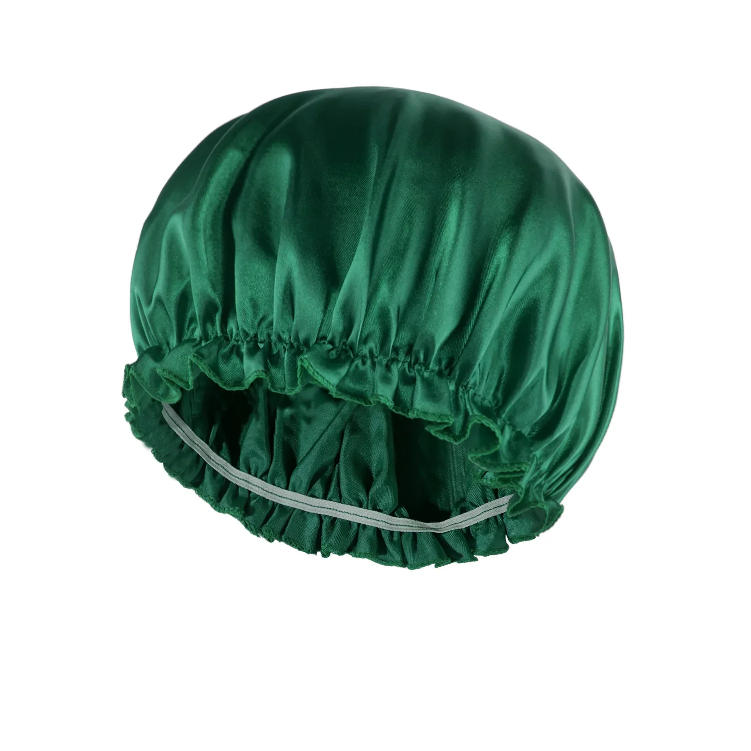 Elastic Band Hair Care Bonnets for Women Solid Color Satin Sleeping Night Caps Femme Hair Cover Beanies Shower Hats Accessories 6