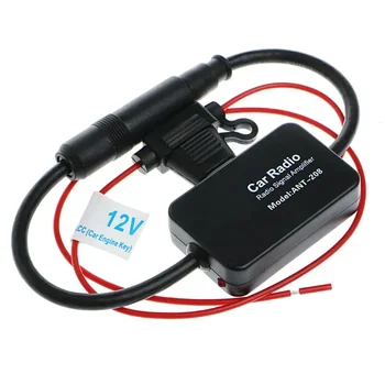 Amplificatore di Segnale FM per Auto ANT-208, Dispositivo di Potenziamento per Lettori Android, Antenna Radio 12V FM AM