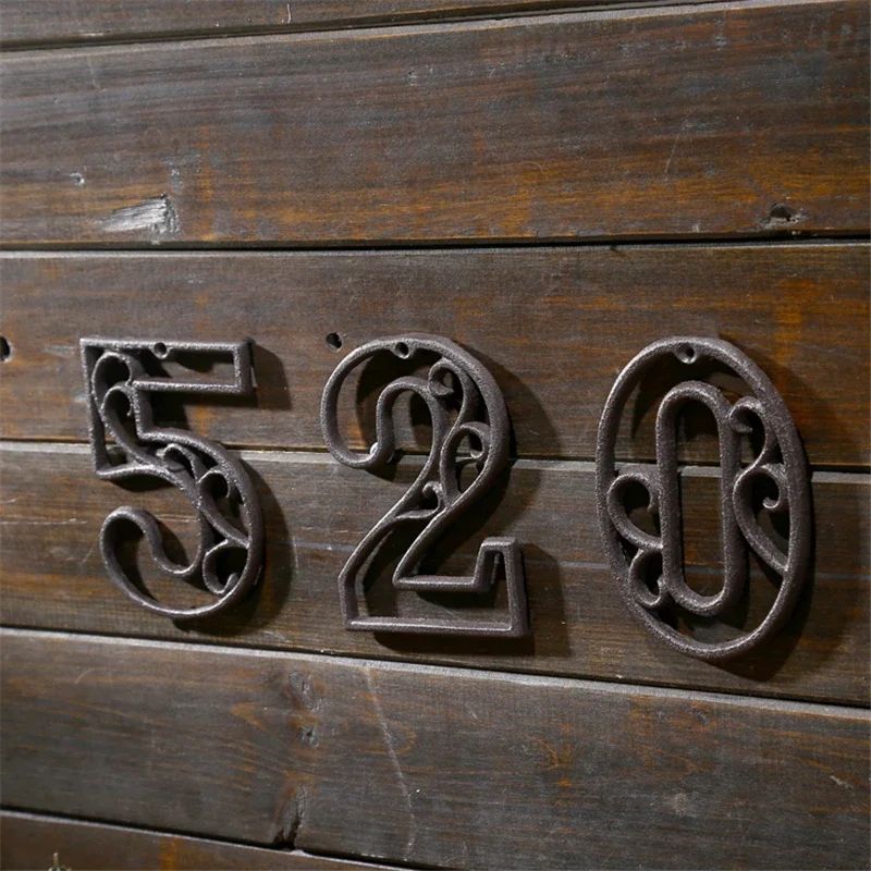 House Number Signs House Numbers Number Plate Industrial Cast Iron House Number American Style Door Numbers Address Number For Home Restaurant Wall Living Room