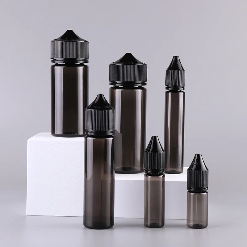 PET Empty Bottle Plastic Oil Filling Bottle Portable Dropper Bottles Squeezable Container 5Pcs10-120ml For Liquid Jar Juice
