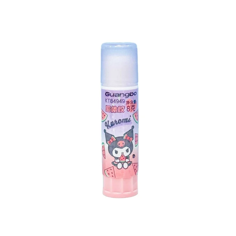 24PCS/LOT KAWAII SANRIO KUROMI 멜로디 CINNAMOROLL 솔리드 풀 건 스틱 DIY 도구 학생 수제 사무실 학용품