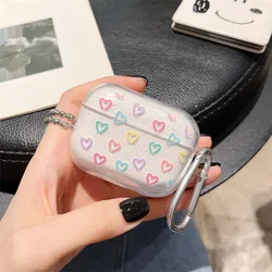 Heart Flower Bling Glitter Earphone Case with Keychain - Soft TPU Cover with Keychain Attachment - Airpods Pro (02)