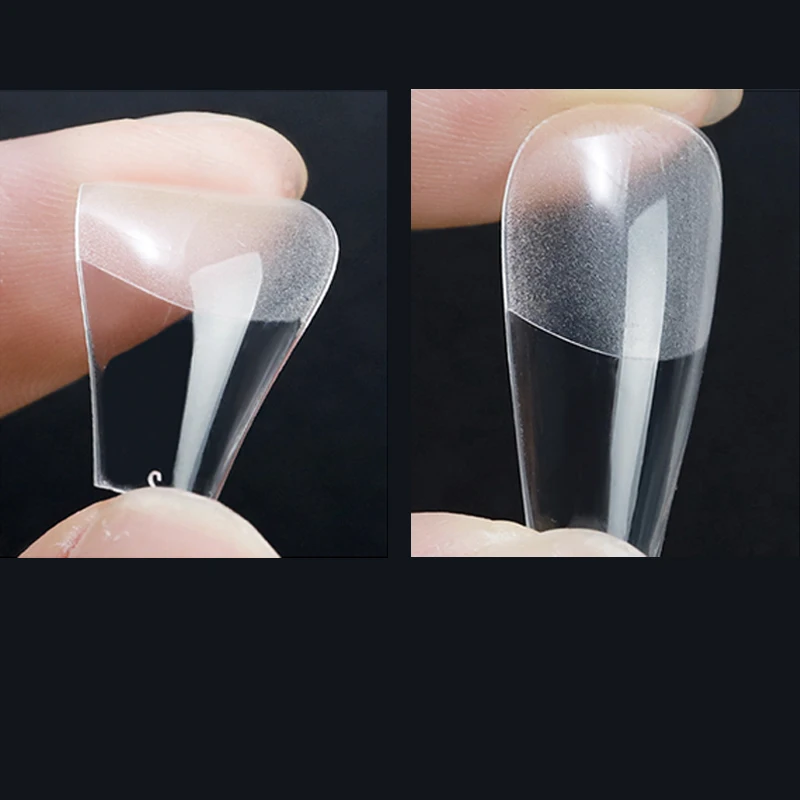 XXS dodatkowe krótkie końcówki do miękkim żelem z trumną dla żelowego systemu przedłużenie paznokci X sztuczne paznokcie pełne pokrycie francuskiej końcówki narzędzie do Manicure