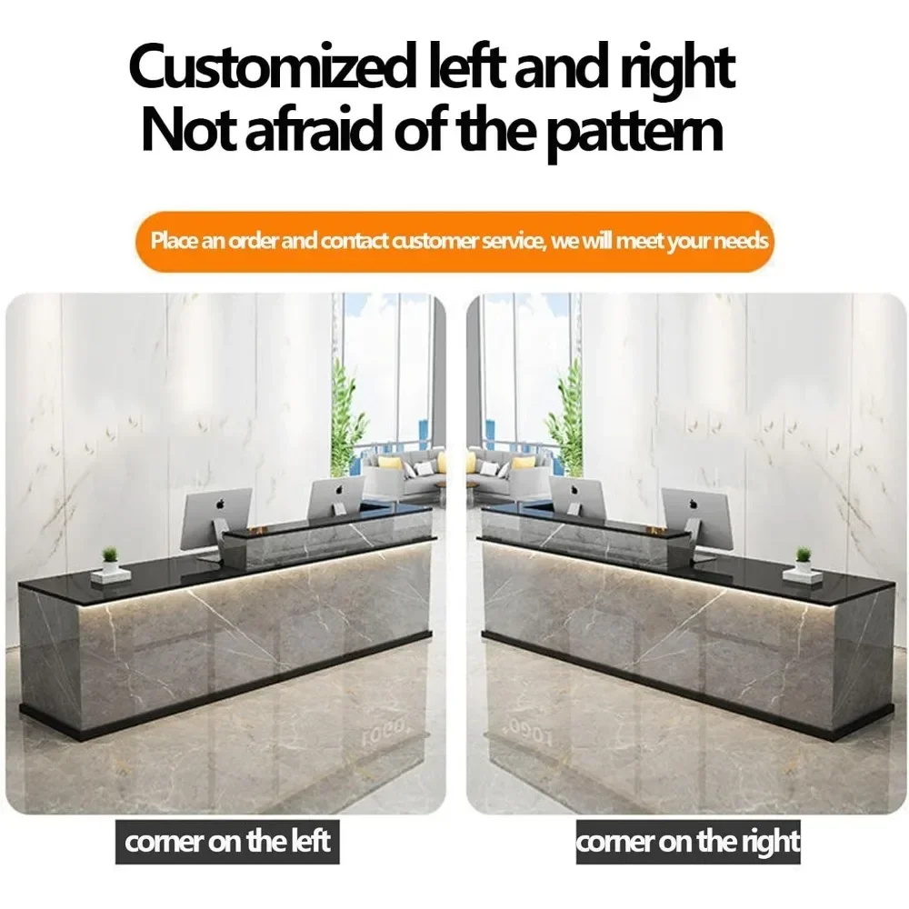 Cashier Company Front Desk Cashier Desk Reception Counter Simple Modern Simple Corner bar Table Company Reception