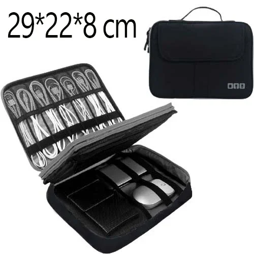 Travel Cable Storage Multi-Function Digital Gadget Organizer – Double Layer Pouch for Electronics and Accessories