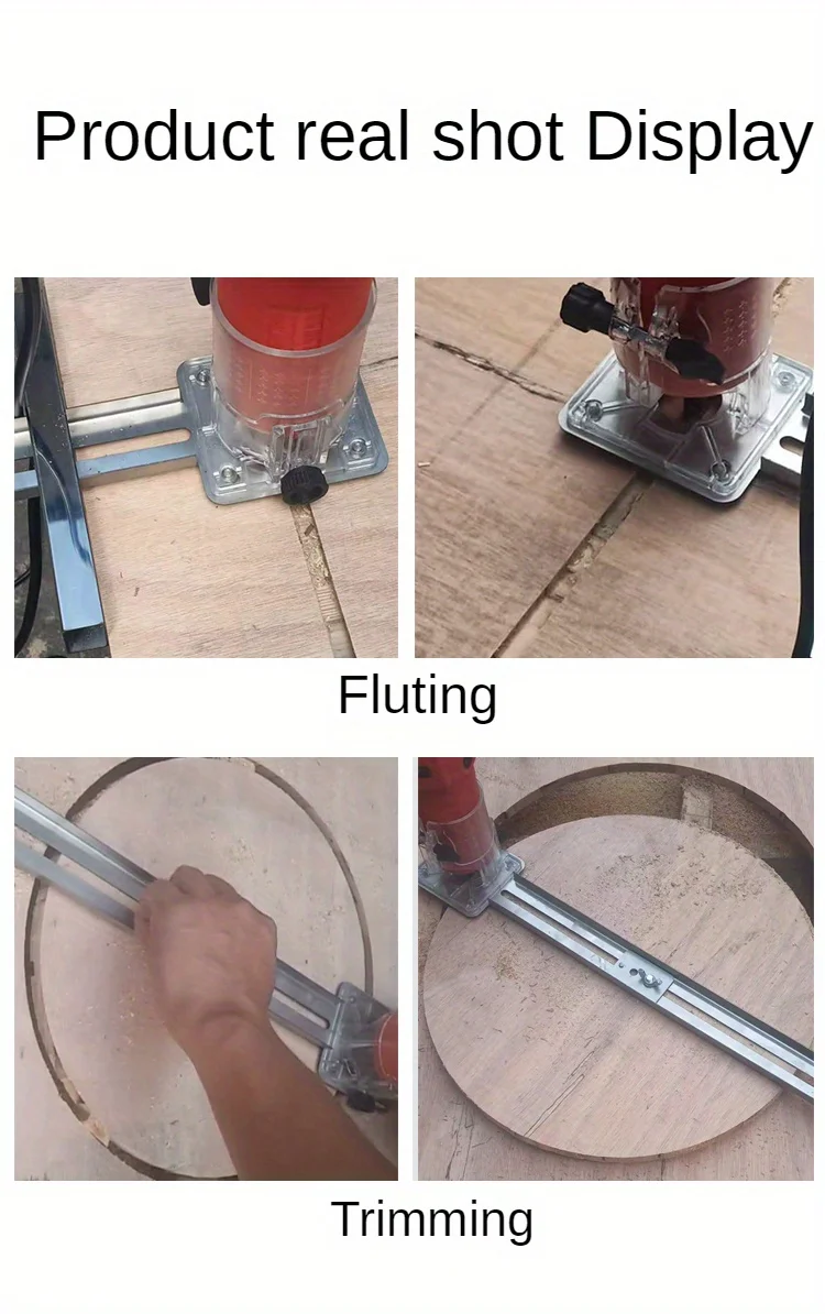 Trimming Machine Edge Guide Positioning Cutting Board Tool Hole Opener Woodworking Router Circle Milling Groove Wood Tool 6