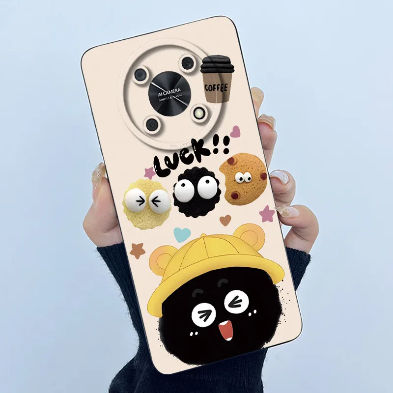 Matte Soft TPU Phone Cover with Cute Panda and Cat Design
