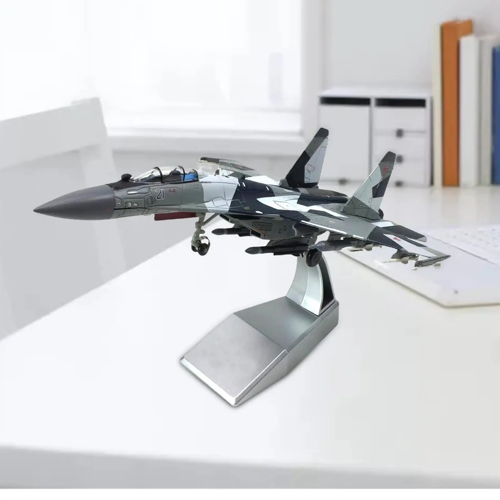 1/100 Sukhoi SU-35 Metal Plane Model With Display Stand Collectibles Airplane Room Decoration Boy Gift 5