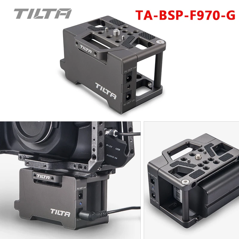 

Основание для аккумулятора TILTA TA-BSP-F970-G F970 F970 для аккумулятора Sony F970 с наклонной полу-камерой