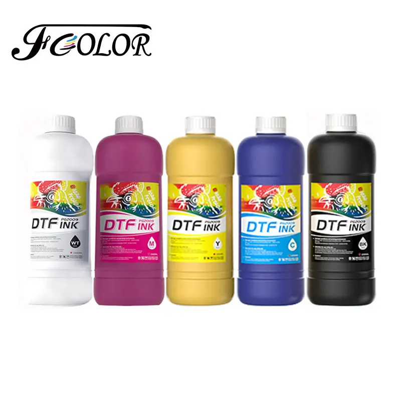 

FCOLOR DTF Printer Ink Set 1000ml*6 PG2009 Heat Transfer Film Ink for Epson XP600 R1390 L1800 I3200 DX5 DX7 L805 L800 Printer