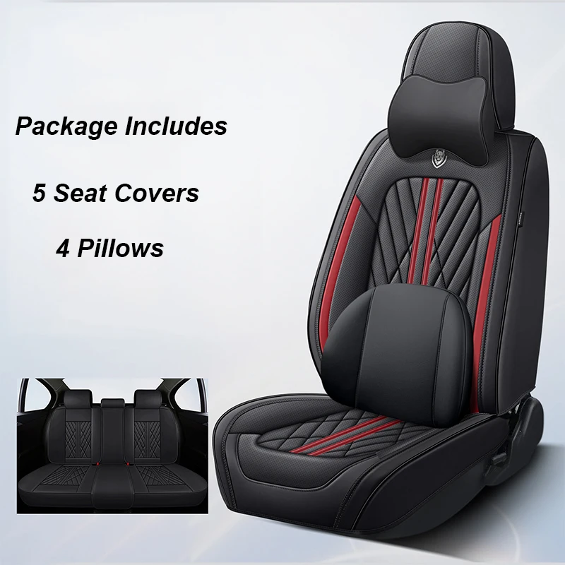 Juego completo de fundas universales de cuero para asientos de coche para BMW E61 Touring Lada Vesta VW Passat B5 Freed, accesorios para interiores de automóviles para mujer