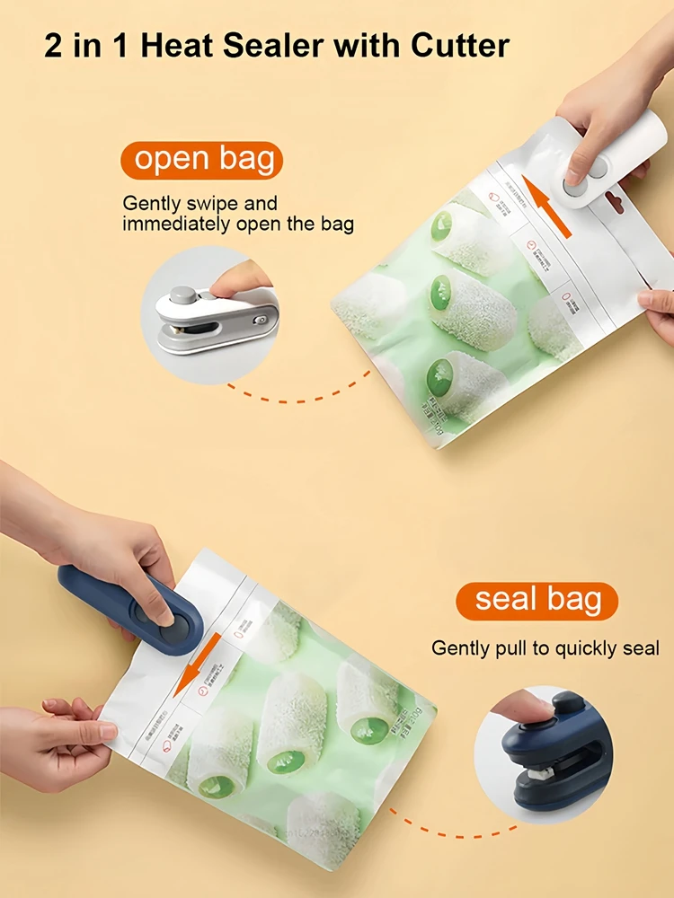 Mini Heat Bag Sealing Machine Handheld Sealer Food Packaging Heat Sealer