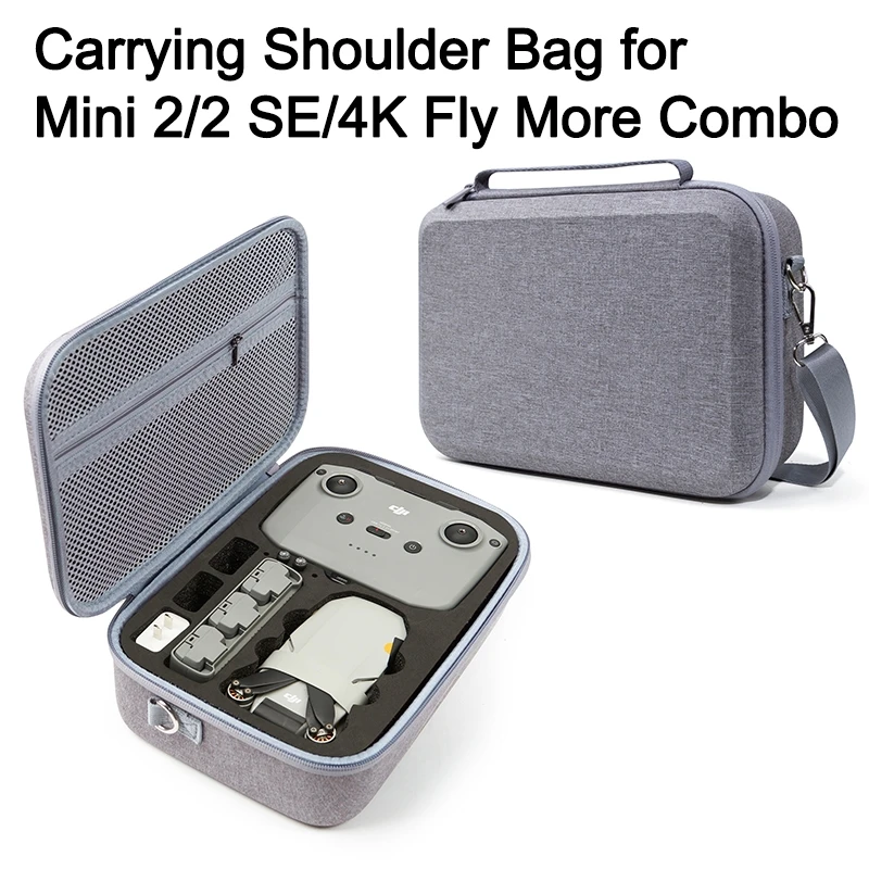 Drone Accessories Drone Storage Case Drone Storage Bag Drone Backpack Drone Storage Box for DJI Mini 4K/Mini 2 SE/Mini 2 Fly More Combo Shoulder Bag RC N1 Shock-proof Waterproof Carrying Case