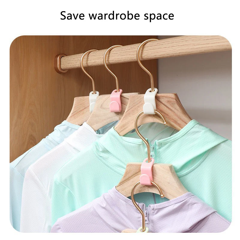 20/100 Space Saving Clothes Hanger Connector Hooks Cascading Clothing  Organizer