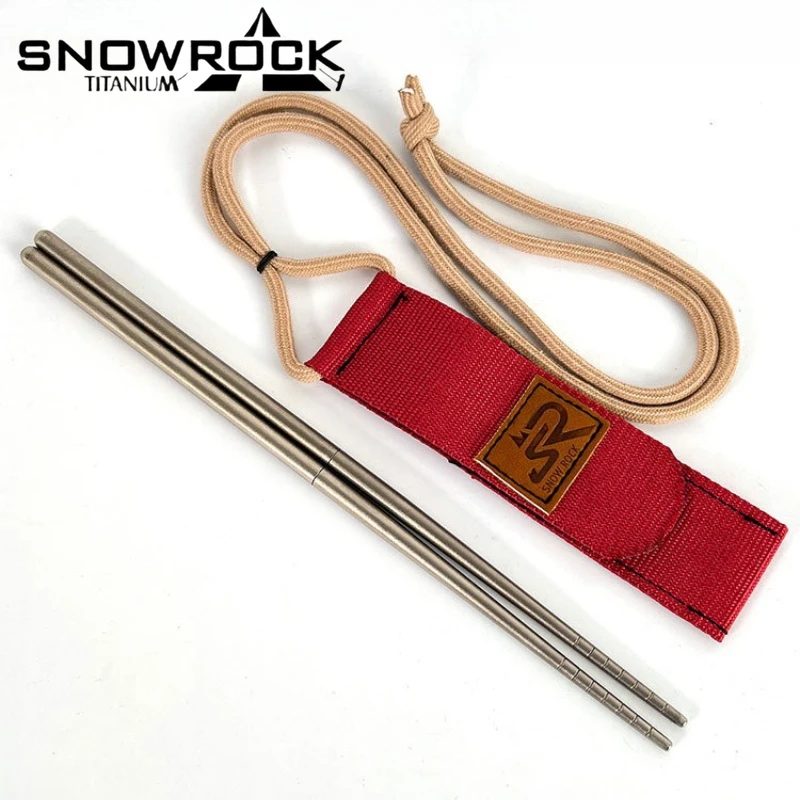 SNOW ROCK 티타늄 분리형 젓가락, 항균 식기류, 캠핑용 야외 식기류, 접이식 텔레스코픽 젓가락