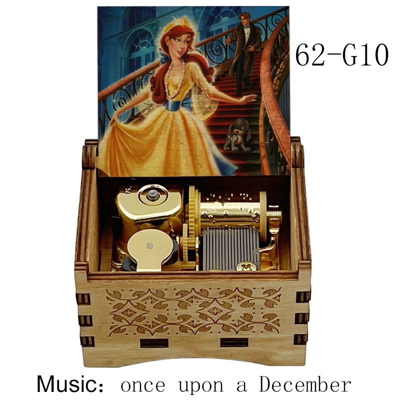 Wooden Wind Up Music Box Once Upon A December Anastasi Kids Mechanical