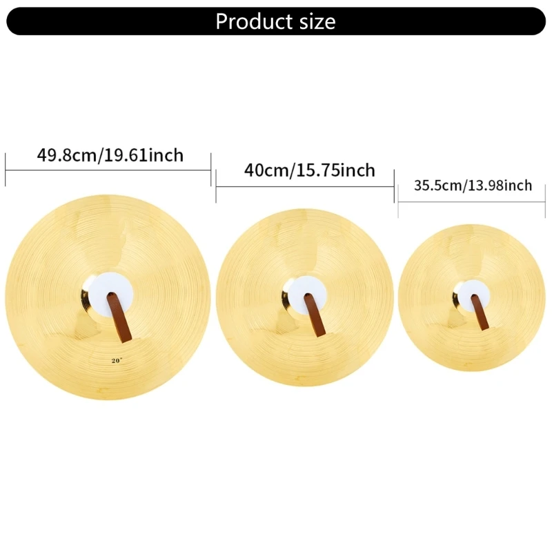 X22F 1Pair 14/16/20Inch Crash Cymbal Percussion Instruments Brass Band Cymbals for Stage Party Musical Toy