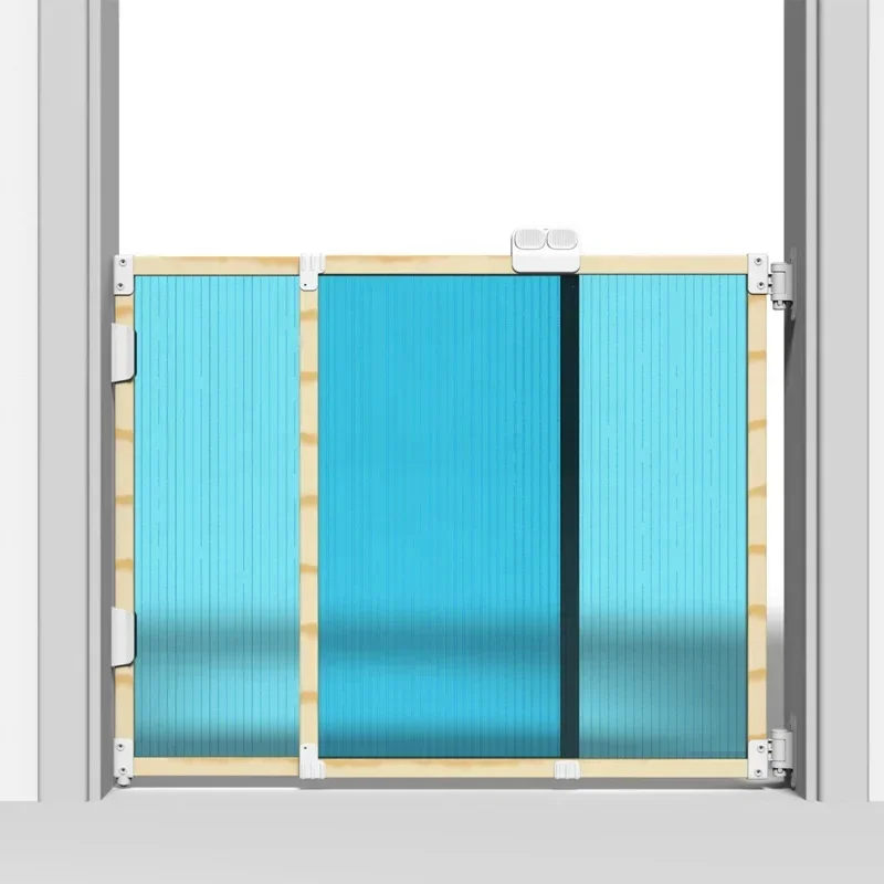 Security Protection Fully Open Sliding Door Railing Child Fence Playard Playpen Door Fence Safety Baby Gate