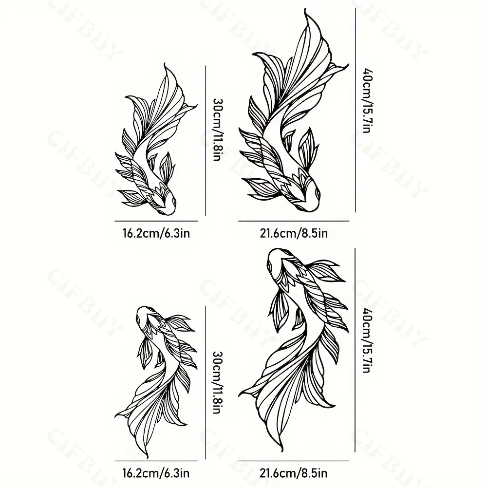 Koi Fish Metal Wall Art 4