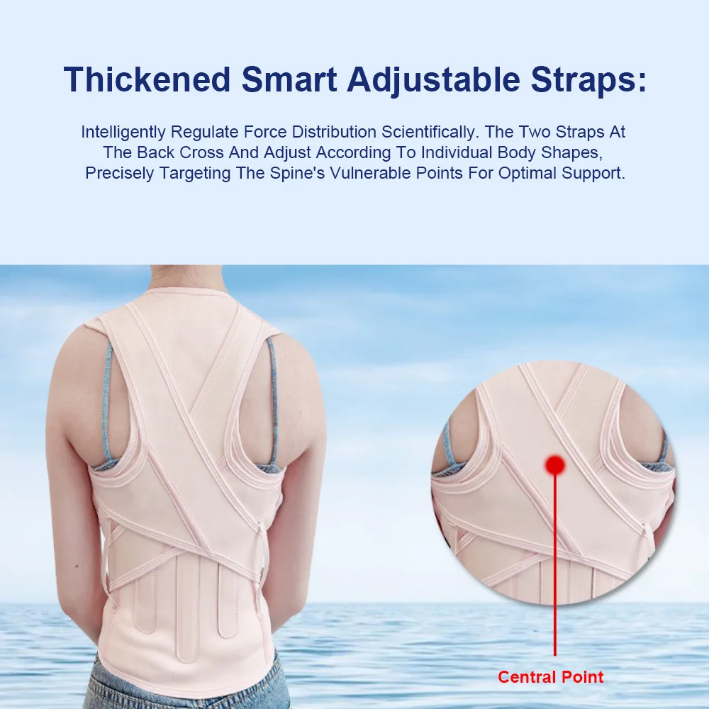 Corrective Posture Corrector Back Straightener, Scoliosis and Hunchback Correction Adjustable Posture Trainer for Men and Women