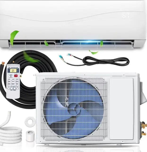 Wall-Mounted Split Air Conditioner And Heating System 18000BTU 208-230V 19 SEER Ductless AC Unit 1.5 Ton Heat Pump for Home Use 1