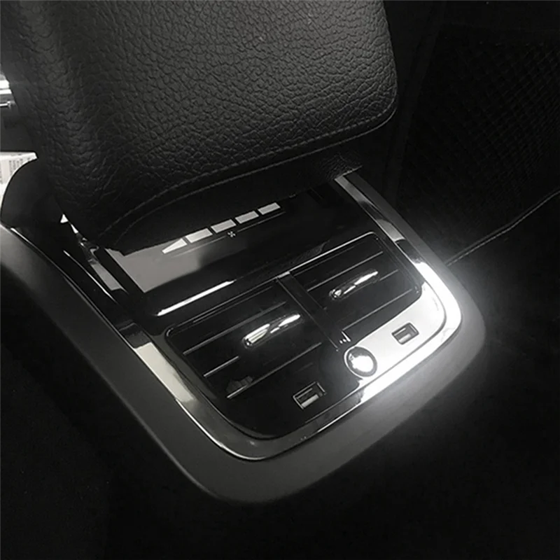 후면 배기 공기 배출구 정화 LED 대기 USB 충전, 볼보 XC60 XC90 S60 V60 V90 2015-2021 공기 A/C 커버