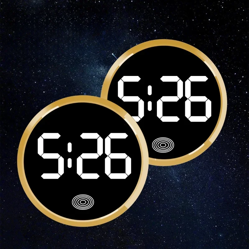 Mini Luminous Car Clock Touch Type Automobiles Internal Stick-On Digital Watch Auto Ornament