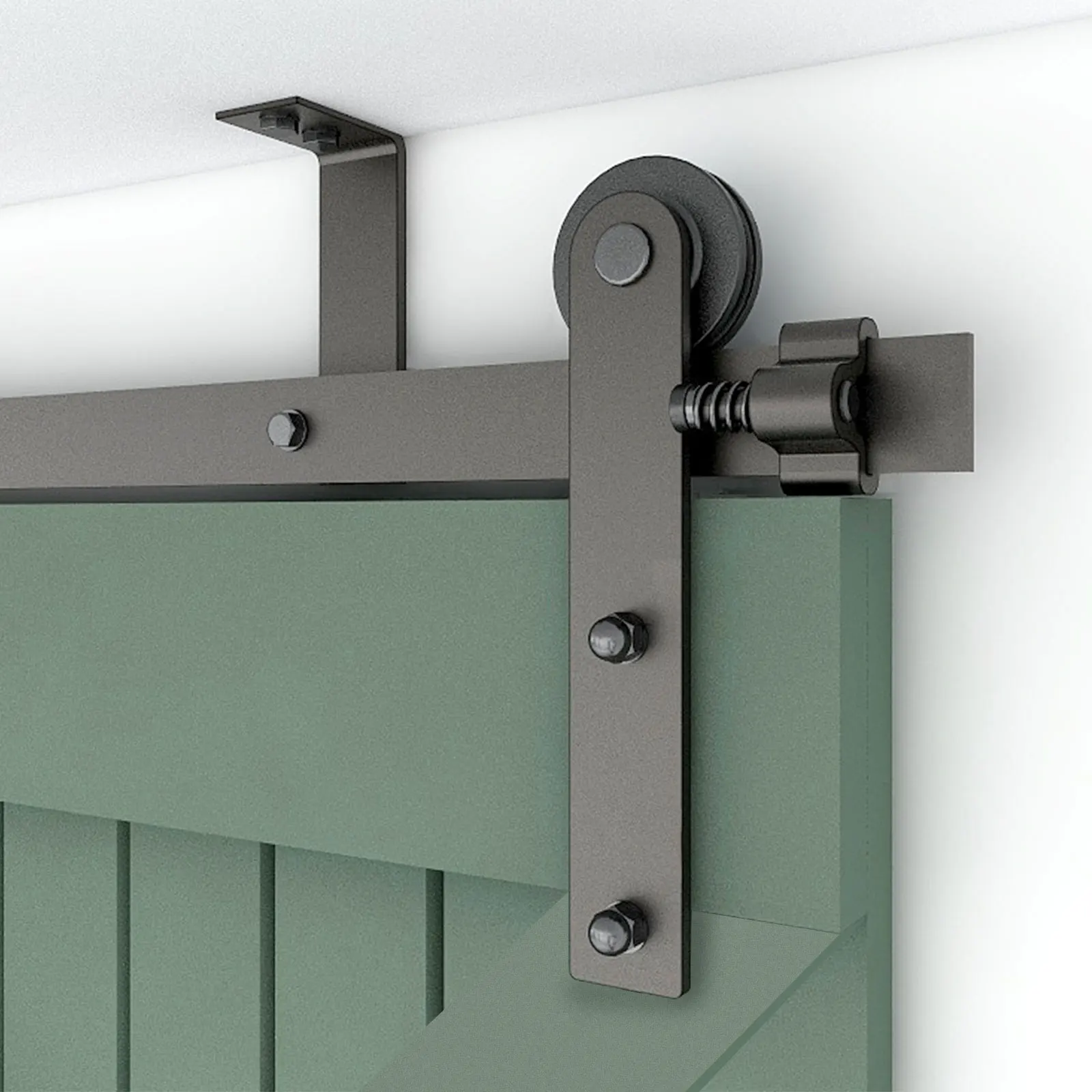 CCJH Kit De Riel Para Puerta De Granero Corredera | Cierre Suave Y Acero Resistente (4-20FT)