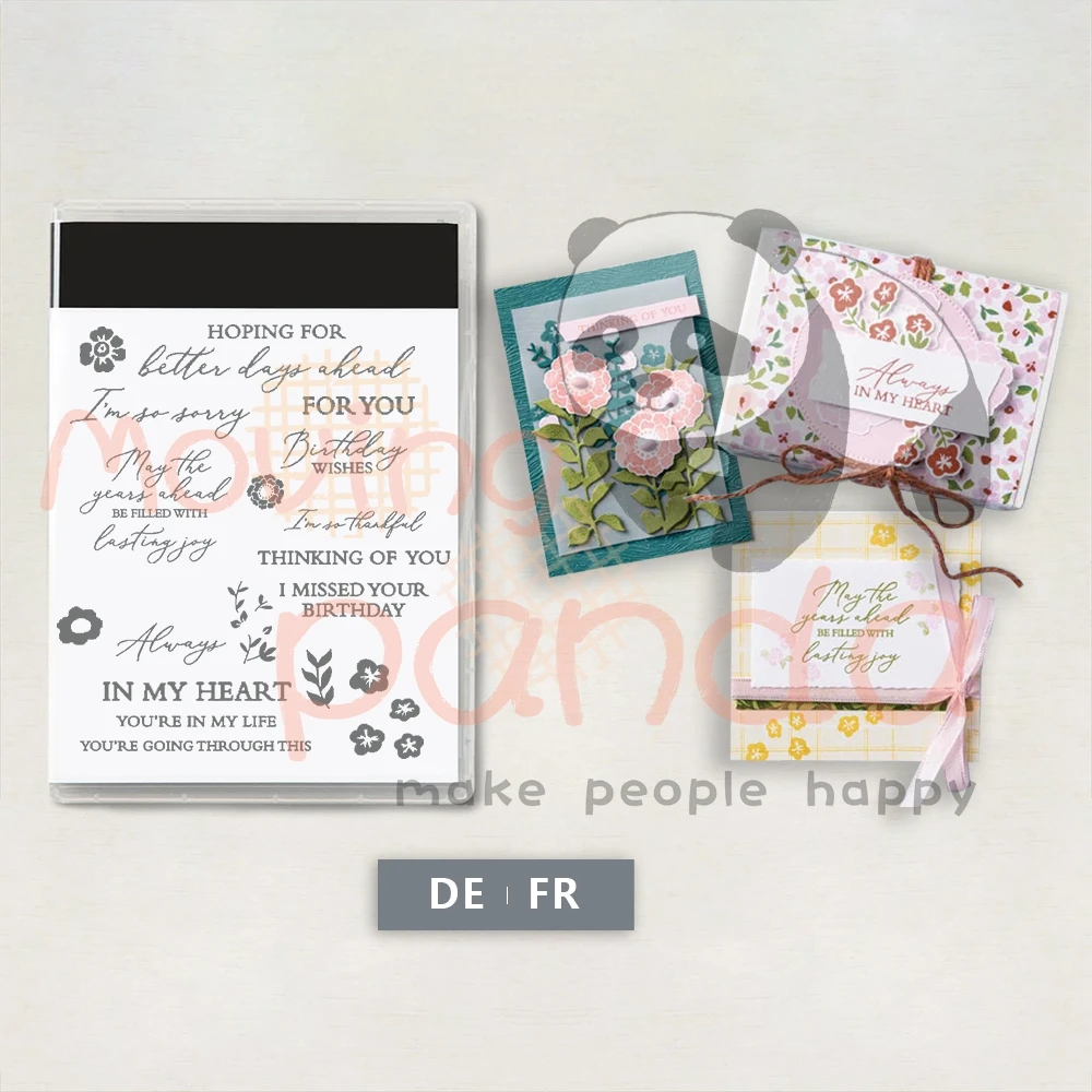 

MP738 Spring Series Floral Clear Stamps And Cutting Dies DIY Scrapbooking Supplies Silicone Stamps Metal Dies For Cards Crafts