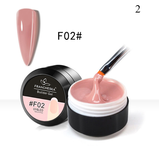 Extension Gel Nail Builder Pink White Clear Poly Builder Crystal Glue Soak Off Uv Manicure Long Lasting Diy Art Tool