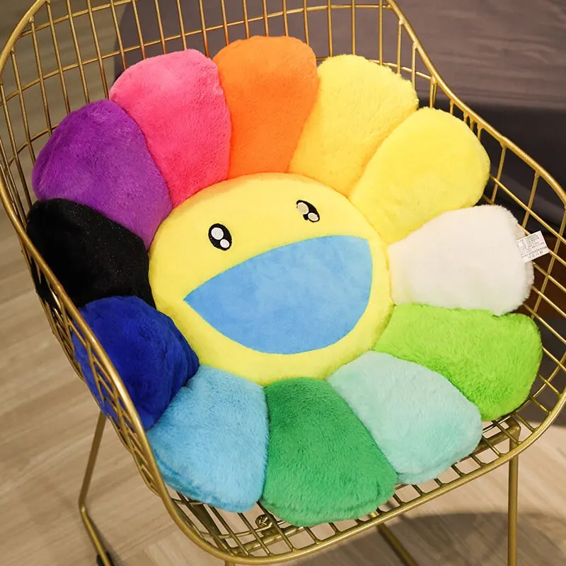 Custom Takashi Murakami Flower Rainbow Adjustable Strap Totes By