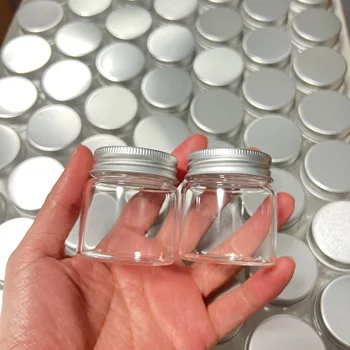 Silver Screw Caps Glass Jars 1
