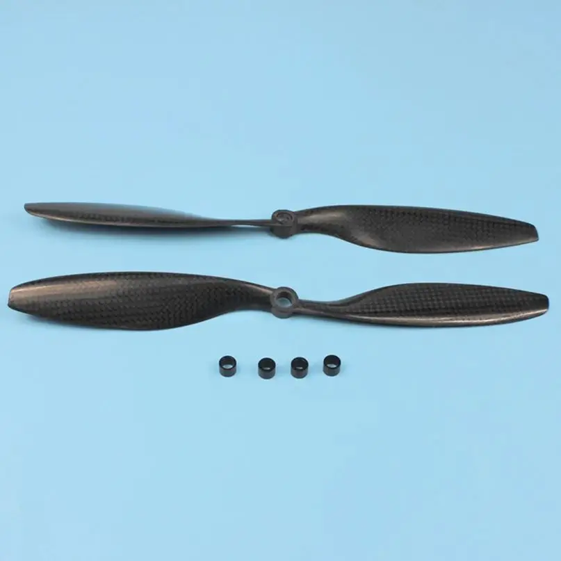 Paire d'hélices en carbone pour DJI S800, optimisées pour le vol stationnaire.