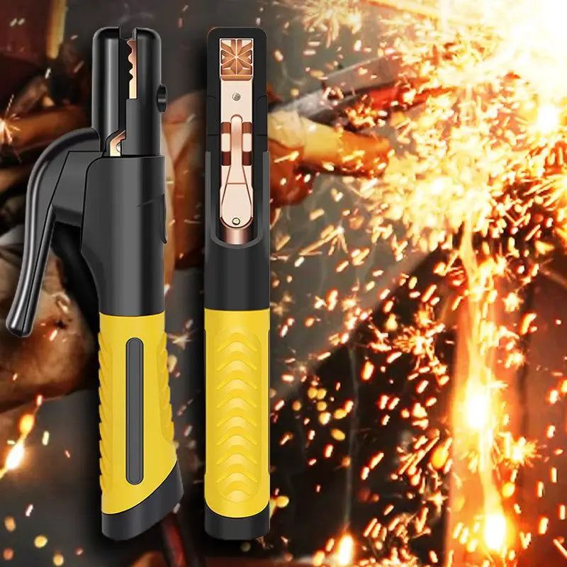 

Electric Welding Pliers 500A 800A 1000A Non-Slip Nylon Handle Welding Electrode Holder Pliers Heat Resistant Welding Rod Clamps