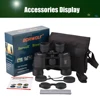 BORWOLF 8X40 HD Professional Zoom 26MM Large eyepiece powerful Binoculars Light night vision for hunting telescope 6
