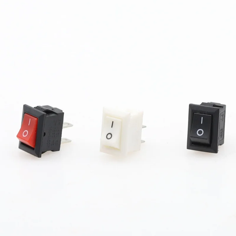 5/10/15Pcs 10x15mm SPST 2Pin 3A 250V KCD11 Rocker Switch Snap-in on/Off 10MM*15MM Black Red and White rocker switch