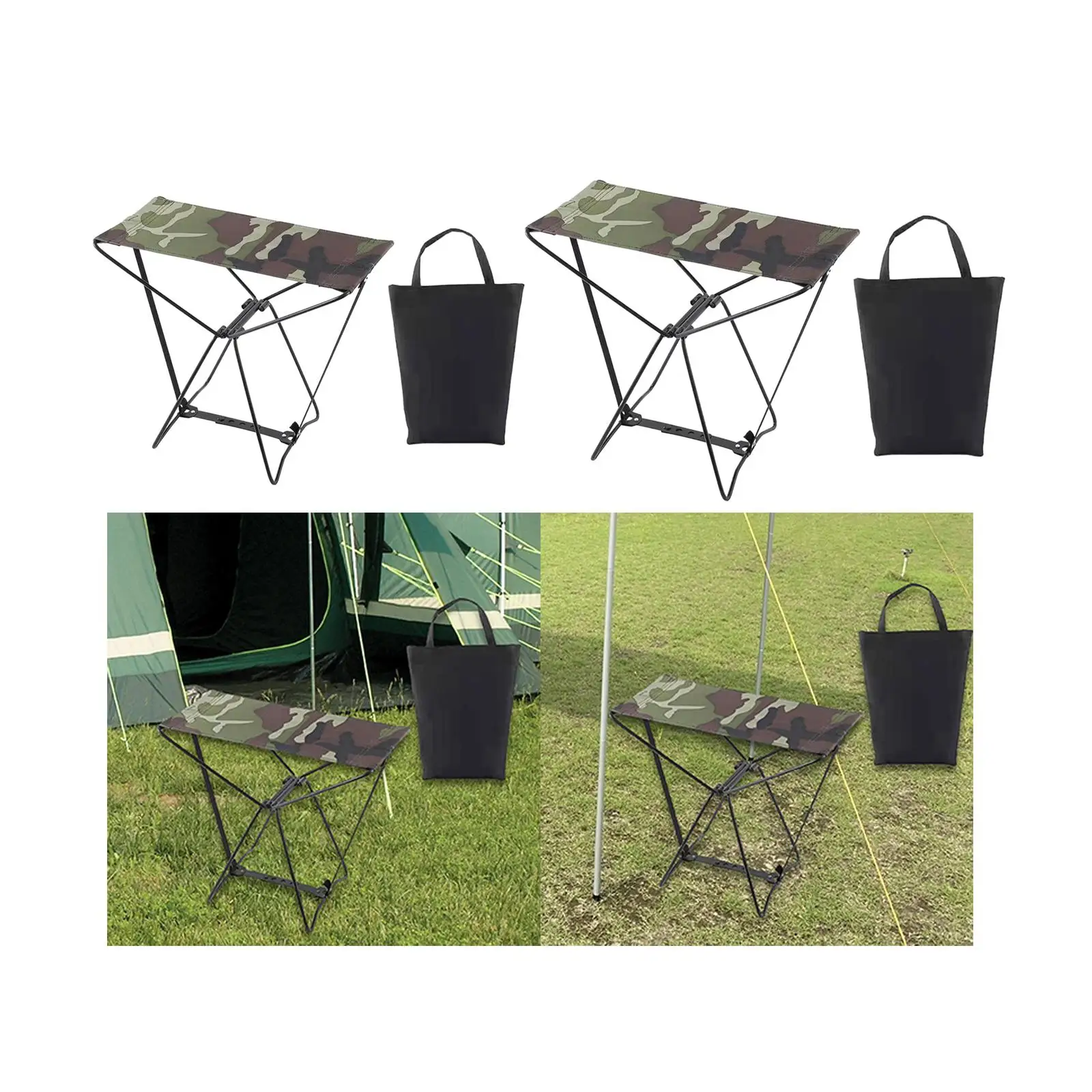 Camping Folding Stool Lightweight Compact Camp Stool for Travel Garden