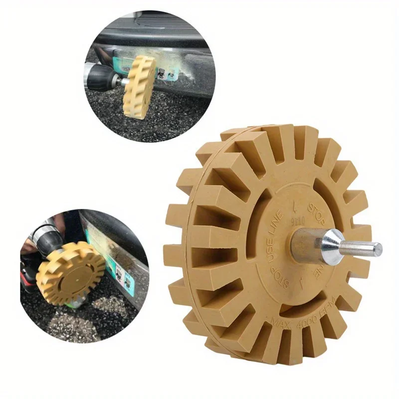 Car Polishing Pad Car Polish Pad Car Polishing Sponge Polishing Sponge Set Polishing Wheel Kit Car Pneumatic Rubber Eraser Wheel Pad Rubber Disk Decal Eraser Wheel Car Sticker Remover Paint Polish Auxiliary Tool