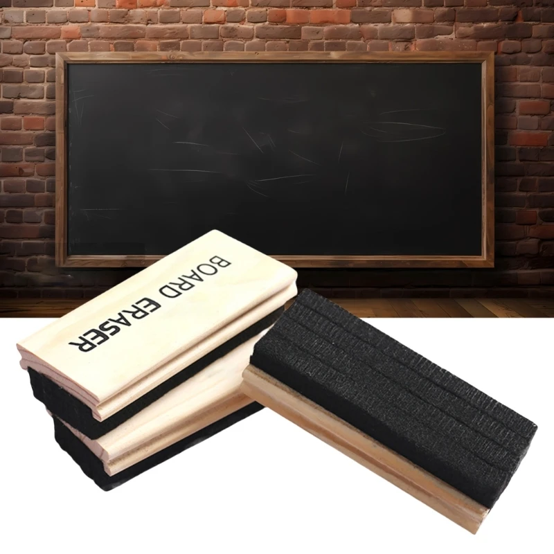 3Pcs Chalkboard Erasers Wool Felt Chalkboard Eraser Dustless Blackboard Cleaner for Blackboard Office School Classroom