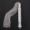 New Metal Alloy Chain Tassel Short Horse Riding Whip Crop Crystal Handle new 2022 4