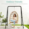 Hammock Chair Stand, 75in Tall Heavy Duty Indoor Outdoor Steel Hanging Base w/Hardware -Stand Only 1