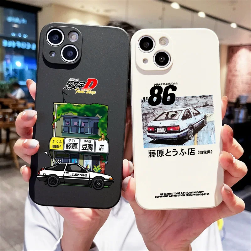 Japan Anime Initial D Car AE86 Soft Silicone Phone Case - Animation Design Cover