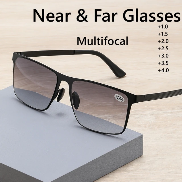 Femmes hommes mode lunettes de lecture bifocales multifonctionnel Vintage presbytie lunettes Protection UV lunettes de soleil nuances + 1.0 + 3.5 1