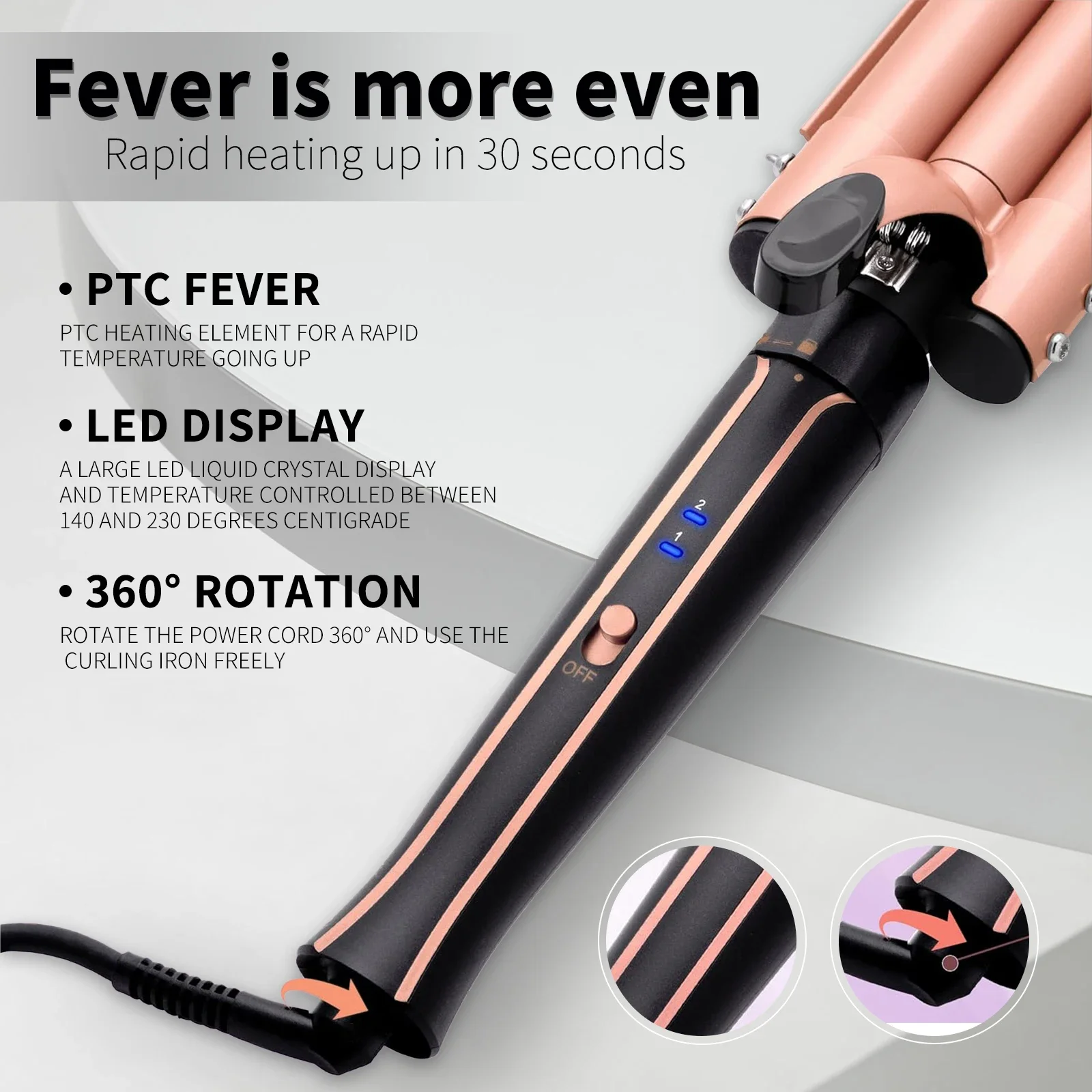 5-in-1 Hair Curler Curling Wand Beach Waves Hair Tools Appliances Suitable For All Types