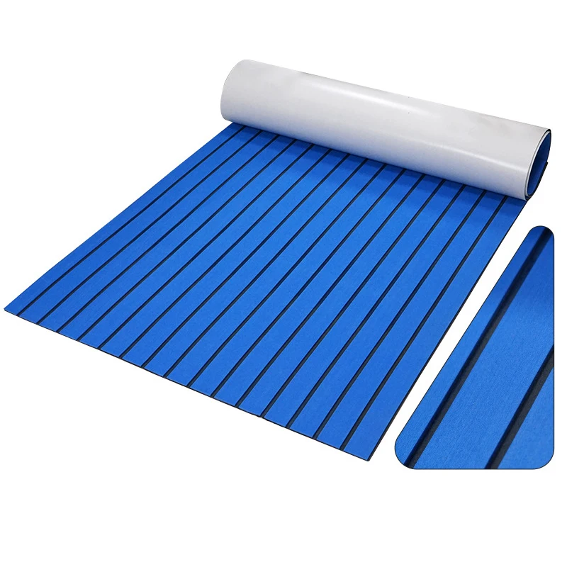 

2400x900 x6mm Yacht RV Boat EVA Foam Faux Teak Decking Mat Deck Sheet Flooring Anti Skid Mat Self Adhesive Vehicle Pad Anti-UV