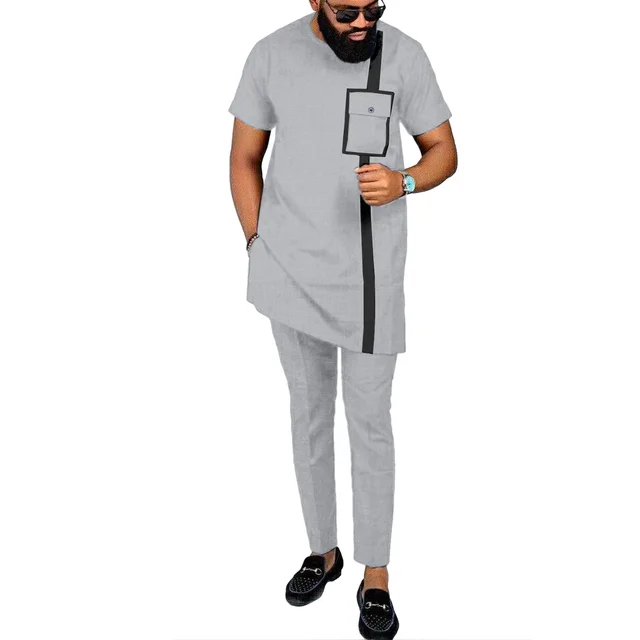 Bidemi Short Sleeve Dashiki Outfit - Image 4