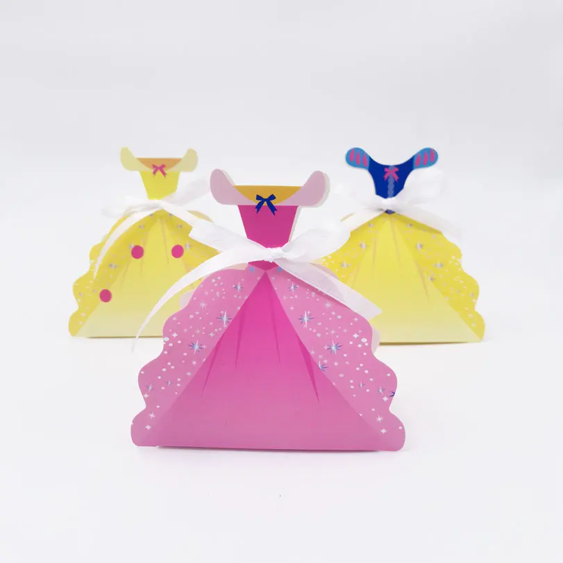 Prinzessin Kleid Candy Box Leckerli Goodie Baby Dusche Kinder Geburtstag Party Geschenkboxen Prinzessin Thema Zubehör für Hochzeitsdekorationen – Detail 4