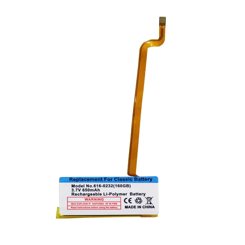 Li-Polymer Battery Replacement for iPod Classic 120GB 80GB 30GB Video Li-Polymer Battery Replacement for iPod Classic 120GB 80GB 30GB Video
